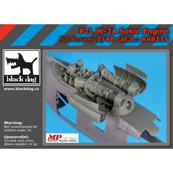 1/48 PZL W-3A Sokol Engine for Answer kits