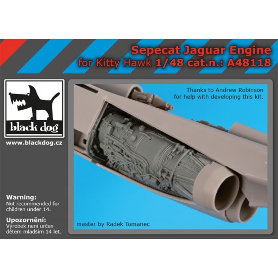 1/48 Sepecat Jaguar Engine Detail Set for Kitty Hawk kits