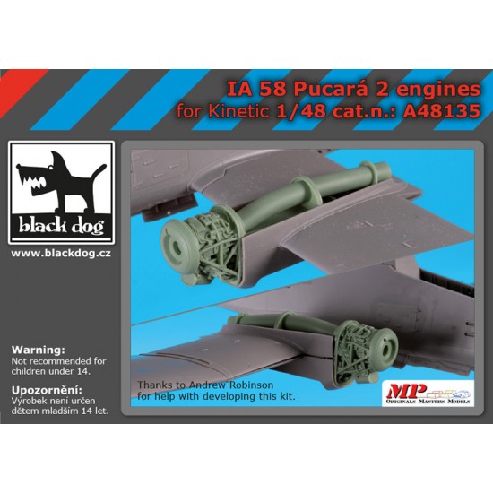 1/48 FMA IA 58 Pucara 2 Engines for Kinetic kits
