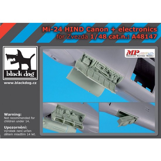 1/48 Mil Mi-24 Hind Canon & Electronics for Zvezda kits