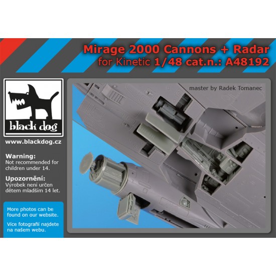 1/48 Dassault Mirage 2000 Cannons & Radar for Kinetic kits