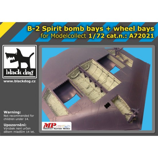 1/72 Boeing B-2 Spirit Bomb Bays & Wheel Bays for Modelcollect kits