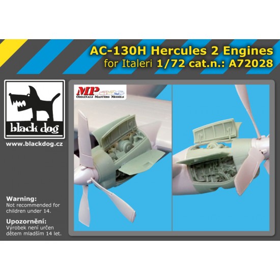 1/72 AC-130 H Hercules 2 Engines for Italeri kits