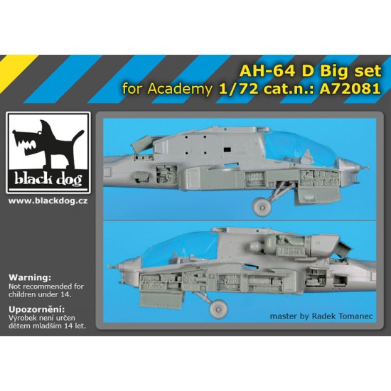 1/72 Boeing AH-64 D Apache Super Detail Set for Academy kits
