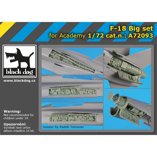 1/72 McDonnell Douglas F-18 Hornet Super Detail Set for Academy kits