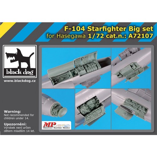 1/72 Lockheed F-104 Starfighter Super Detail Set for Hasegawa kits