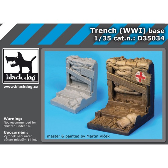 1/35 WWI Trench Section Diorama Base (Dimensions: 45 x 45mm)