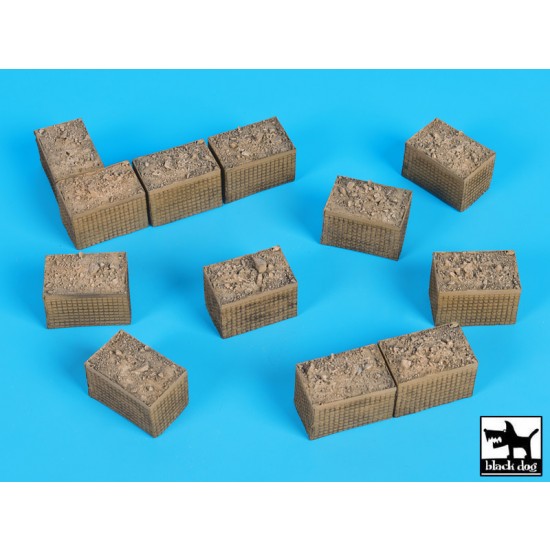 1/72 Sandbag Armoured Wall (HESCO) No.2