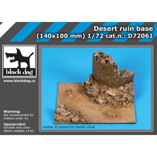 1/72 Desert Ruin Diorama Base (140 x 100mm)
