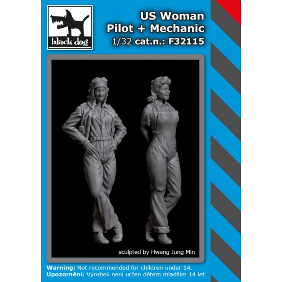 1/32 US Woman Pilot & Mechanic (2 figures)