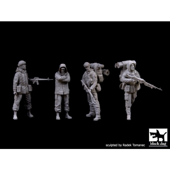 1/35 British Marines & Argentine Soldier in Falklands War 1982 (4 resin figures)
