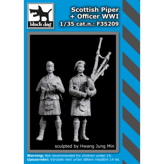 1/35 WWI Scottish Piper & Officer (2 figures)