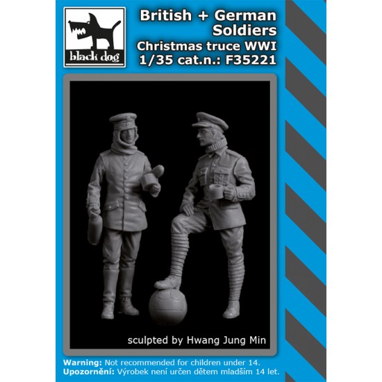 1/35 WWI British & German Soldiers Christmas Truce (2 figures)