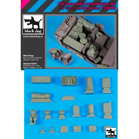 1/16 US Jeep Cabin Stowage Set