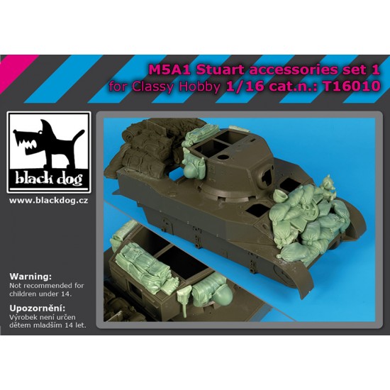 1/16 M5A1 Stuart Accessories set Vol.1 for Classy Hobby kits