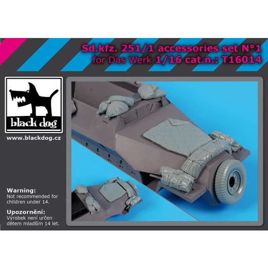 1/16 Sd.Kfz 251/1 Accessories set Vol.1 for Das Werk kit