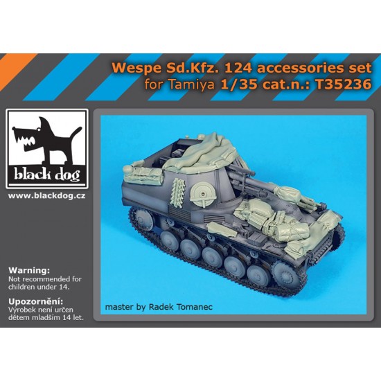 1/35 Wespe SSd.Kfz 124 Accessories Set for Tamiya kits