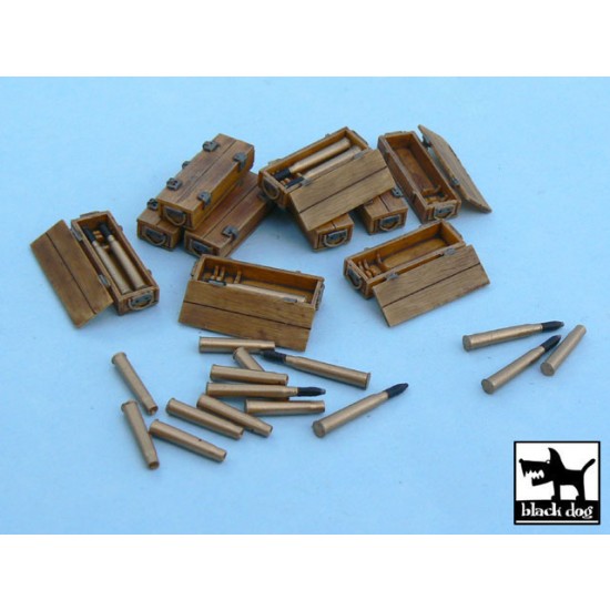 1/48 German Panther Ammo Boxes (10 boxes + ammo)