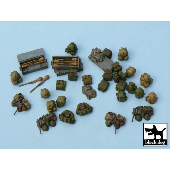 1/48 German Equipment Accessories Set (35 resin parts)