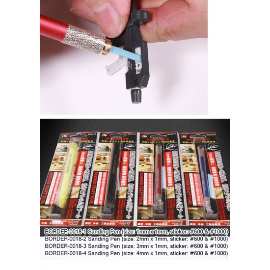 Sanding Pen (size: 3mm x 1mm, sticker: #600 & #1000)