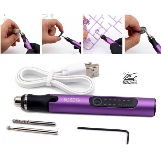 Electric Rotary Tool w/2 Type Milling Cutter & USB Type C Charge Line