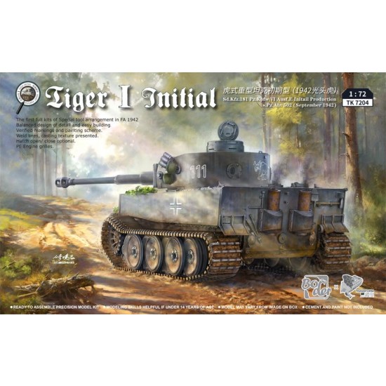 1/72 Tiger I Initial Heavy Tank Early 1942 SdKfz.181 Pz.Kpfw.VI Ausf.E s.Pz.Abt 502 