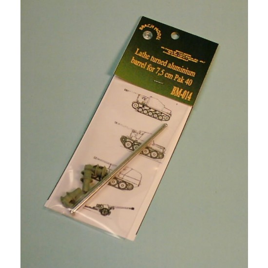 1/35 Lathe Turned Aluminium Barrel for 7.5cm Pak40