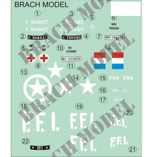 Decals for 1/48 Citroen Traction 11CV