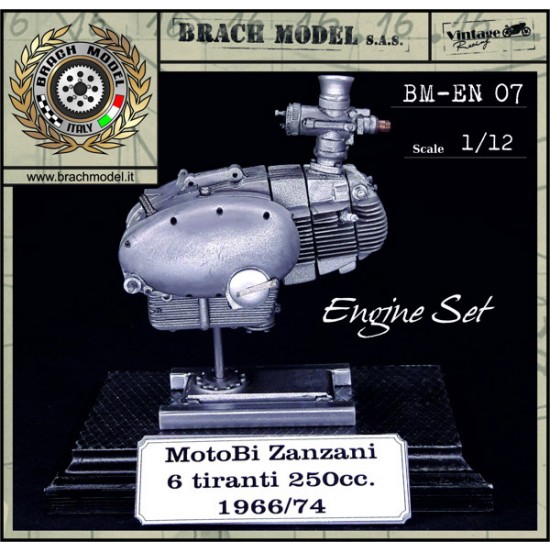 1/12 Motobi Zanzani 6 tie rods 250cc. 1966/74 Motorcycle Engine