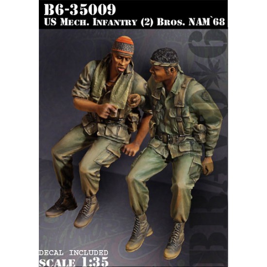 1/35 US Mechanised Infantry (2 figures) Bros. Nam`68 with decals