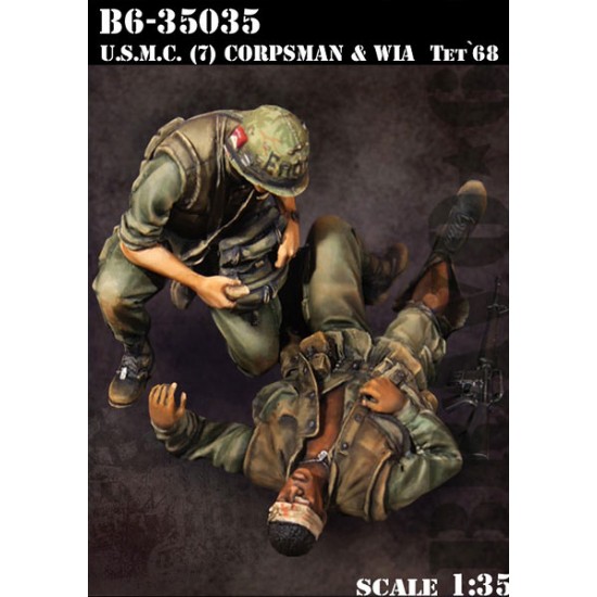 1/35 USMC Vol.7 Doctor & Wounded in action (WIA), Tet 1968 (2 figures)