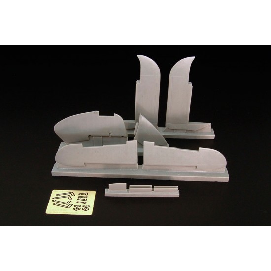 1/48 Beaufighter Mk IV -X Control Surfaces PE, Resin Access. for Tamiya kit