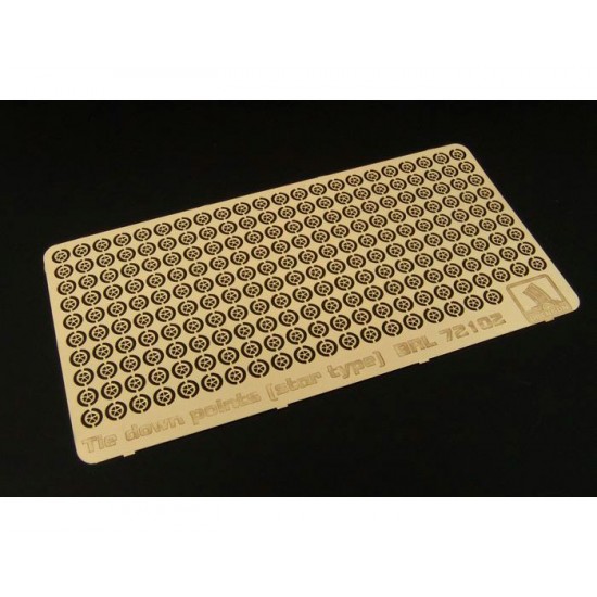 1/72 Tie Down Points (star type) for US Aircraft Carrier PE set 