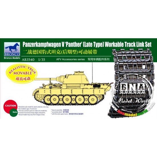 Workable Track Set for 1/35 Panther Later Type