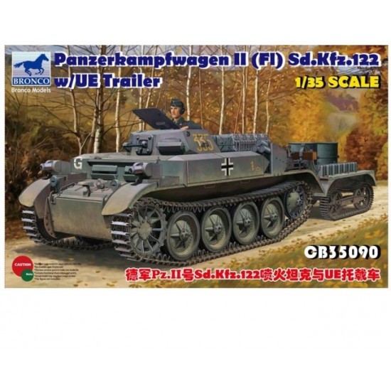 1/35 Panzerkampfwagen II (Fl) Sd.Kfz.122 with UE Trailer