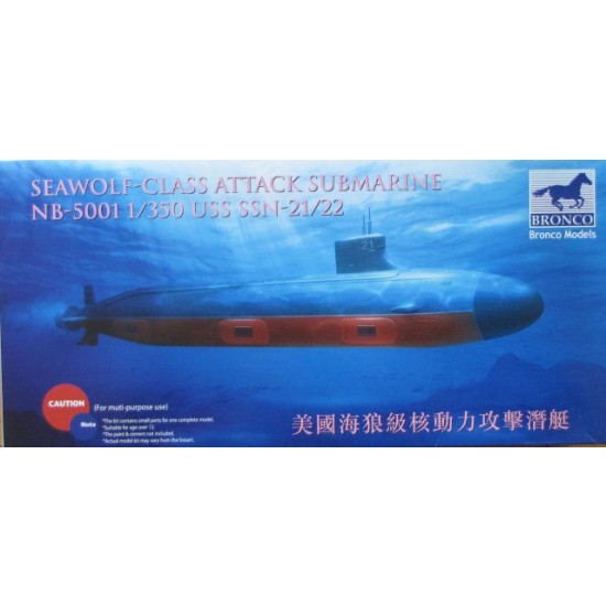 1/350 USS Seawolf Class Attack Submarine SSN-21/22