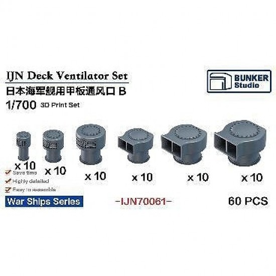 1/700 IJN Deck Ventilator Set B