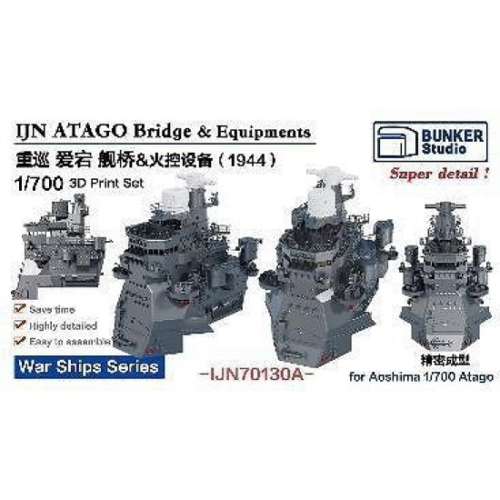 1/700 IJN ATAGO Bridge and Equipments 1944 for Aoshima kits
