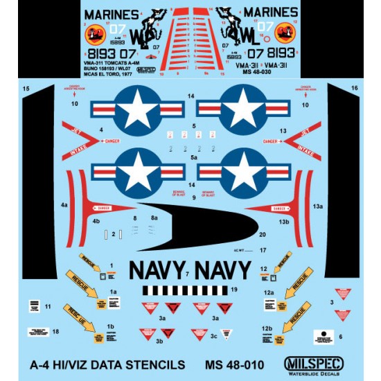 Decals for 1/48 VMA-311 Tomcats, A-4M 1977