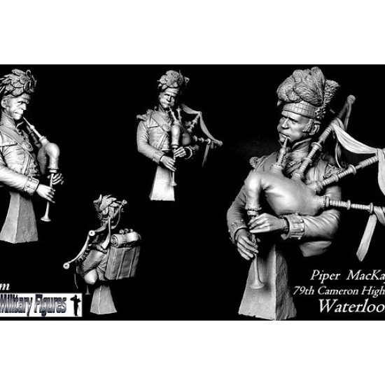 200mm 1/9 Piper MacKay Cameron Highlanders Battle of Waterloo (bust)