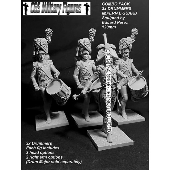 120mm Imperial Guard Drummers (3 figures)
