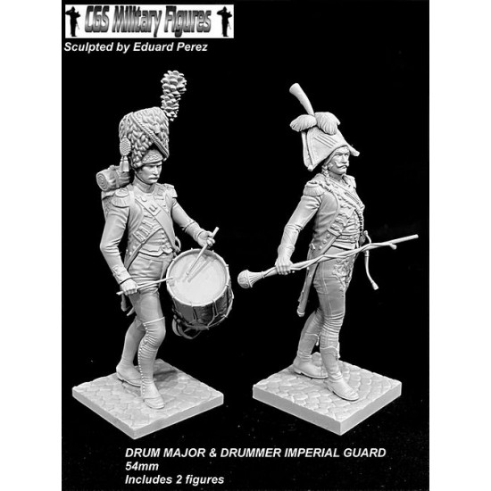 54mm Drum Major and Drummer Imperial Guard (2 figures)