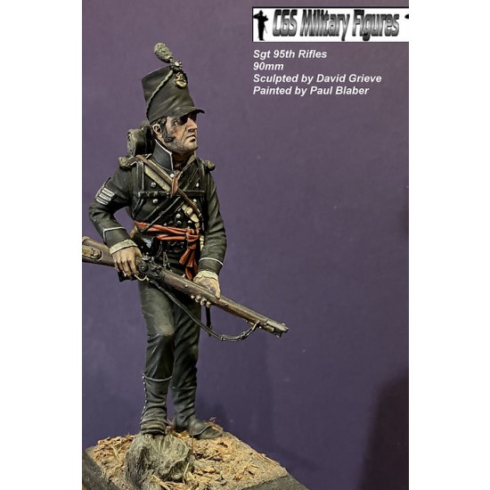 90mm Sgt 95th Rifles Figure with Base