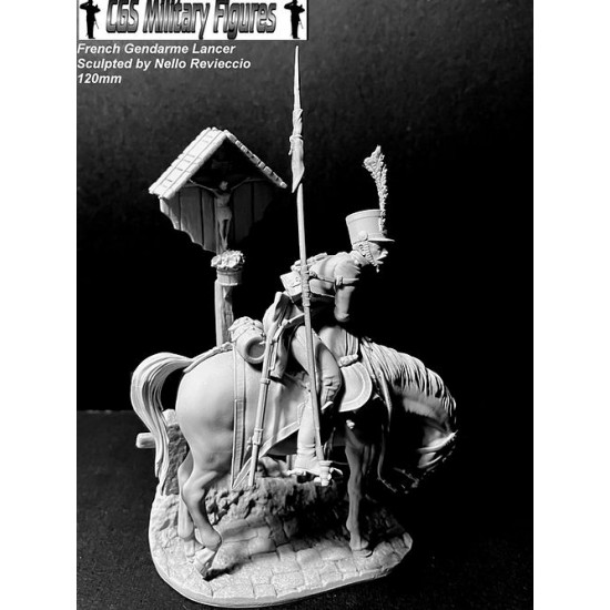 120mm French Gendarme Lancer 1811 Figure with Base