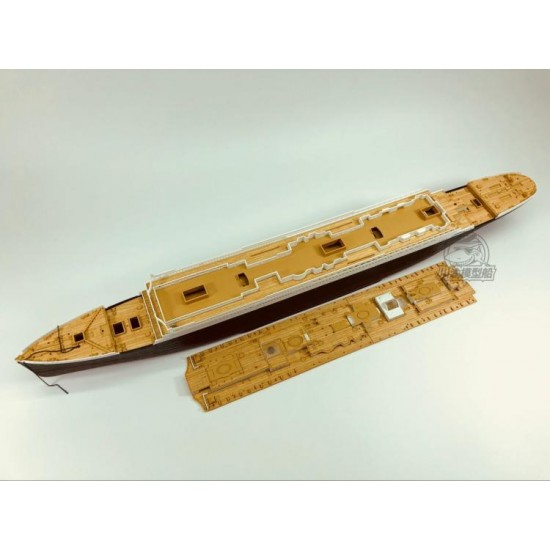 1/400 Titanic Wooden Deck w/Metal Chain for Academy kits #14215