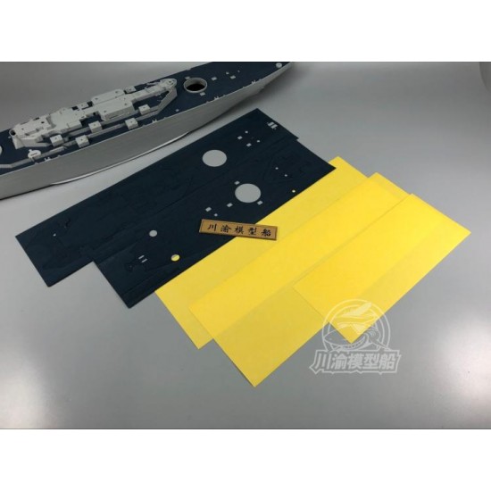 1/350 USS Iowa (BB-61) Blue Wooden Deck & Paint Masks w/Metal Chain for Veryfire Model