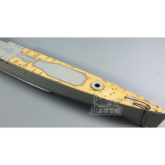 1/350 HMS Exeter Cruiser Wooden Deck w/Metal Chain for Trumpeter kits #05350