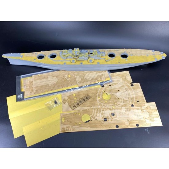 1/350 USS Louisiana (BB-19) Wooden Deck & Paint Masking for Very Fire kit #350914