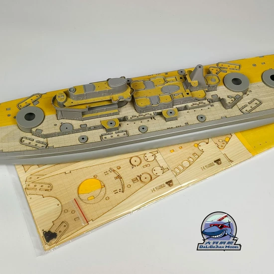 1/350 USS Montana Battleship Wooden Deck and Masking Sheet for Trumpeter #05372 
