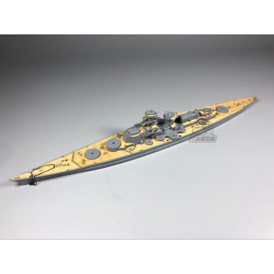 1/700 German Gneisenau Battleship Wooden Deck w/Metal Chain for Tamiya kits #77520